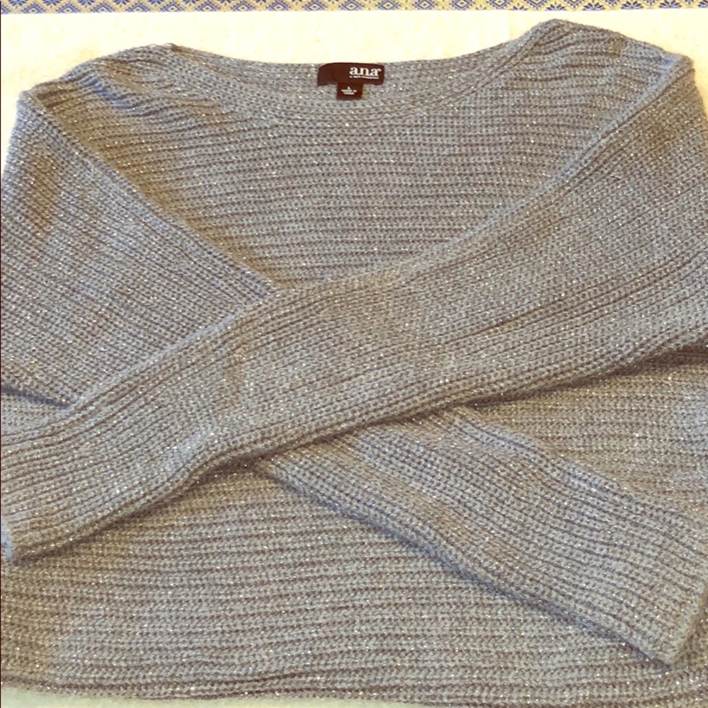 Ana grey/silver knit sweater